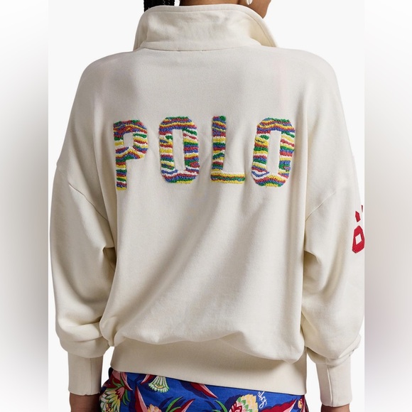 NWT Polo Ralph Lauren Rugby Collared Embroidered Polo Sweatshirt Size S - Picture 7 of 15